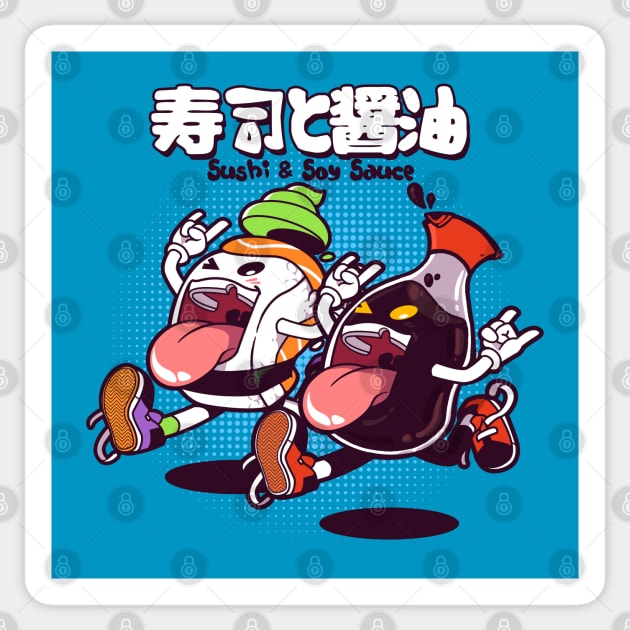 Sushi & Soy Sauce Sticker by mankeeboi